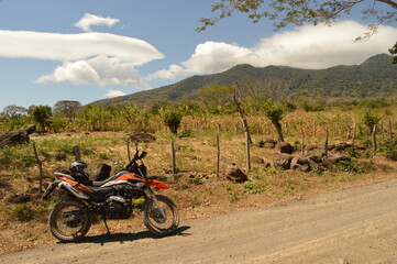 Fototapeta na wymiar The volcanic islands Isla Ometepe and the volcanoes around Léon in Nicaragua, Central America