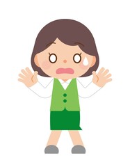 驚く 社員 女性