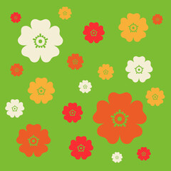 vector flowers pattern icon