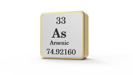 3d Arsenic Element Sign. Stock image.