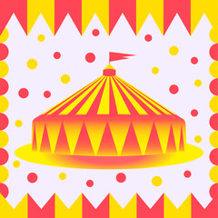 Obraz premium Vector illustration of a tent carnival circus