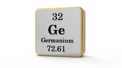 3d Germanium Element Sign. Stock image.	
