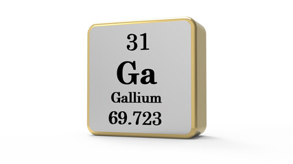 3d Gallium Element Sign. Stock image.