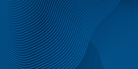 Blue curve wave abstract background. geometric illustration with gradient. background texture design for poster, banner, card and template. Vector illustration 