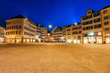 Obraz premium Munsterhof square in Zurich, Switzerland