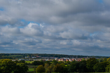 Fototapeta na wymiar Clouds over Wivenhoe, Essex, UK