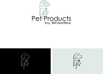 logo with a silhouette of a pair of dogs symbolizing loyalty and love