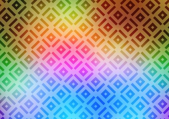 Light Multicolor, Rainbow vector texture with lines, rhombuses.