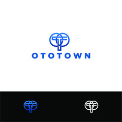 monochrome logo / logo initials O & T / logo for company