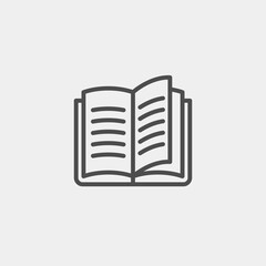 Book flat vector icon. Knowledge flat vector icon. Education vector sign