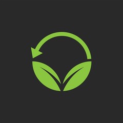 Recycling flat vector icon. Circular arrow flat vector icon