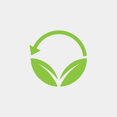 Recycling flat vector icon. Circular arrow flat vector icon