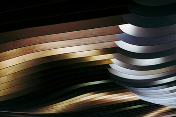 Travail du bois - Arrière plan texture bois lignes vagues