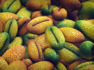 Pollen allergy is also known as hay fever, allergic rhinitis or seasonal allergy, Pollen grains illustration