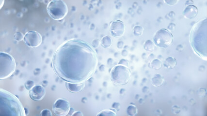 cosmetic 3d bubble design on background