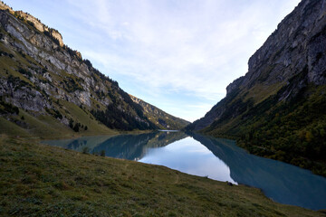 Naklejka na ściany i meble Switzerland Alps Graubuenden Mountain Scenery Lake Panixer