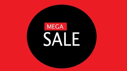 mega sale background animation ,discount offer banner, sale season, mega sale.	