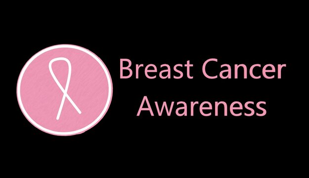 Pink ribbon cancer awareness. Modern style logo animation for october month awareness campaigns. World Breast Cancer Awareness Day