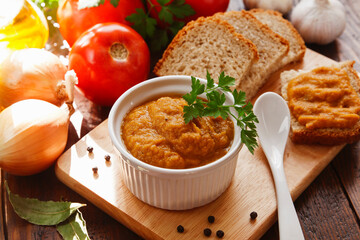 Zucchini spread in a bowl