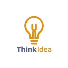 Lightbulb logo template. Lightbulb icon. Abstract lightbulb logo. Business logo template. Vector illustration