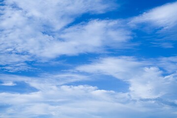 Naklejka na ściany i meble Blue sky with cloud and wind,nature background