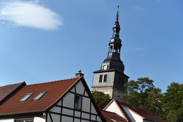 Fototapeta premium schiefer Turm in Bad Frankenhausen
