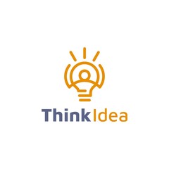 Lightbulb logo template. Lightbulb icon. Abstract lightbulb logo. Business logo template. Vector illustration
