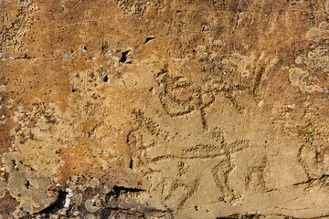 Mountain Altai. Russia. September 30, 2020. On the territory of the Chui-Oozi natural Park, located near the confluence of the Chui and Katun rivers, there are a huge number of rock paintings.