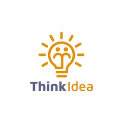 Lightbulb logo template. Lightbulb icon. Abstract lightbulb logo. Business logo template. Vector illustration