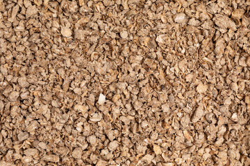 Top view full frame cat litter, made of recycled wood