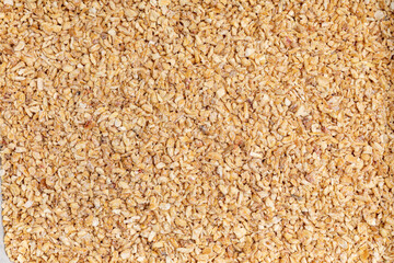 Top view full frame cat litter, made of corn