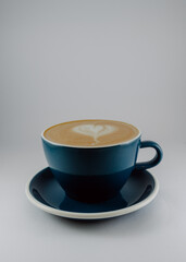 Latte coffee white background