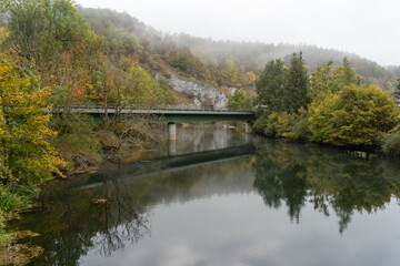 Fototapeta na wymiar Das Donautal im Herbst