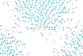 Light BLUE vector template with poker symbols.