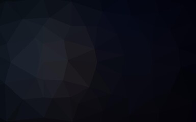 Dark Black vector low poly cover.