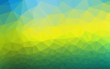 Obraz premium Dark Blue, Yellow vector shining triangular pattern.