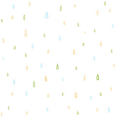 Seamless pattern of doodle rain drops