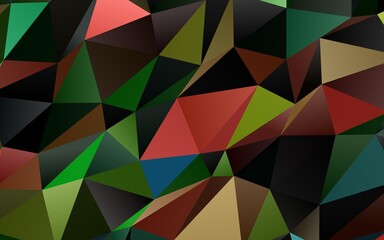 Light Multicolor, Rainbow vector triangle mosaic cover.