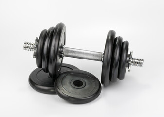 Obraz na płótnie Canvas Gym dumbbell weights gym concept