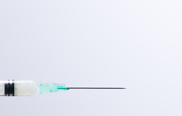 medical syringe cannula with white background