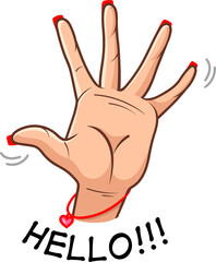 Women's vector hands with love symbol