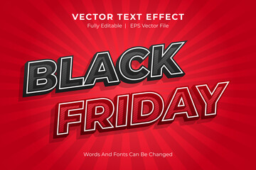 Black friday editable text style effect, 3d layered black friday text effect or font effect design