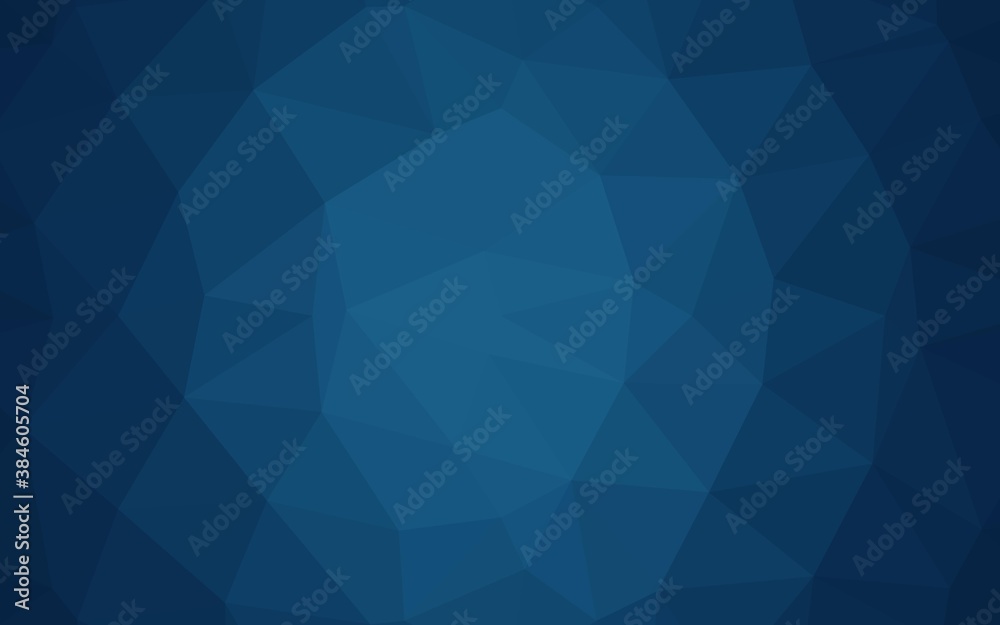 Wall mural dark blue vector shining triangular background.