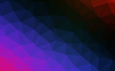 Obraz premium Dark Multicolor, Rainbow vector polygon abstract background.