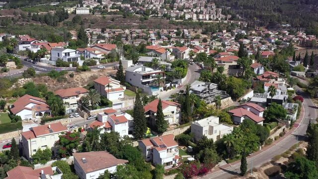 Aerial view of the city of Nof Galil, formally known as Nazareth illit.