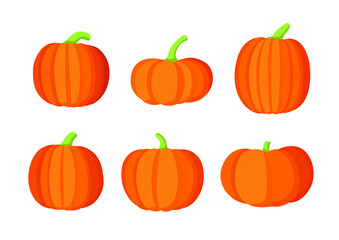 Pumpkin fruit and halloween design on white background illustration vector