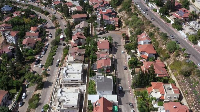Aerial view of the city of Nof Galil, formally known as Nazareth illit.