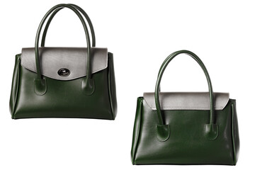 Feminine modern handbag with retro-flowing shapes