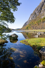 landscape with lake and mountains