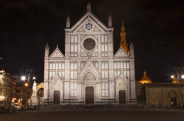 Fototapeta na wymiar Santa Croce church in Florence, Tuscany, Italy.